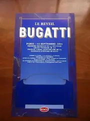1991 BUGATTI EB 110, ORIGINAL POSTER ANNOUNCING PARIS INTRODUCTION OF SUPERCAR