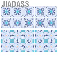 在飛比找蝦皮商城優惠-Jiadass 淺藍色磁磚貼花 10x10 公分防油防水後擋