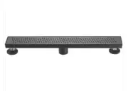 NEW Shower Trench Drain 28" Linear Stainless Steel Tile Insert WAVE Black 3.3"