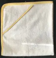 Hooded New Born Baby Towel Yellow Stripe Trim