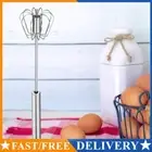 Stainless Steel Egg Beater Hand Push Whisk Mixer Rotating Push Mixer Stirrer AU