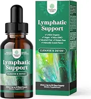 Certified Organic Lymphatic Drainage Drops - Herbal Lymphatic Cleanse and Immune Support Supplement with Echinacea Goldenseal & Red Clover Extract - Vegan Non GMO Alcohol and Sugar Free - 30 Servings