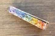 ORGONE 7 CHAKRA LAYERED TOWER GEMSTONE ORGONITE (ONE)