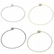 Almost Finished Add a Bead Wire Bangle Charm Bracelets With Twist Off Bead Clasp