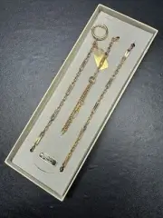 VINTAGE FORSTAR BY FORSTNER WATCH FOB CHAIN 14K GF INTEICATE DESIGN 19” NOS