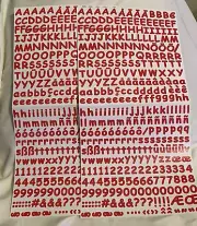 NEW Creative Memories - Large ABC/123 - STRAWBERRY Sassy Stickers - 2 Sets RED