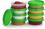 Condiment Cups Containers with Lids- 8 Pk. 2.3 Oz.Salad Dressing Container to Go