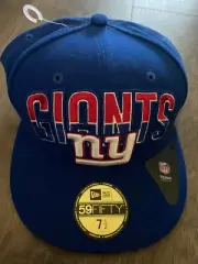 $34.99 NEW NFL NY N.Y. NEW YORK GIANTS FOOTBALL BLUE RED HAT CAP 7 1/2 RARE COOL