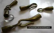 3 - 50mm Jewelry clasp heavy hook & eye clasps Bronze Plated 4mm leather FPC311B