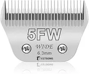BESTBOMG 5FW Wide, Removable Blades for Pet Grooming, Compatible with Heiniger/Moser Max45/Andis/Oster A5, Cutting Length 1/4 Inch (6.3 mm) for Larger Animals