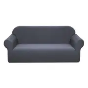 Waterproof Sofa Cover Elastic Sofa Cover Soft Solid Color Sofa Cover Stretch Slipcover Sofa Protector Cover -Dark Gray