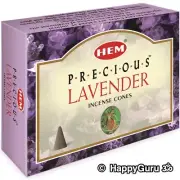 “Precious Lavender” Cones (1 Packet) 10 Cones HEM Brand Dhoop Incense Cones