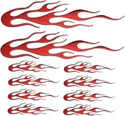 Cabilock 10Pcs Flame Car Stickers Vehicle Decorative Decals for Motorbikes Easy Application Durable and Vibrant Car Decoration for Automotive