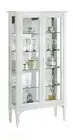 Showcase Multipurpose Glass Cabinet White Matt 4 Shelves Glass Art Povera