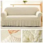 1/2/3/4 Seater Seersucker Slipcover Stretch Couch Cover Thick Corner Protector