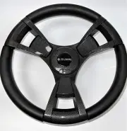 Model M13F Carbon Fiber Golf Cart Steering Wheel Fits All EZ GO Golf Carts