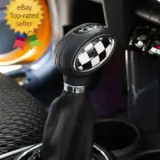 USA STOCK 2X Black Checkered Auto Gear Knob Badges MINI Cooper F54 F55 F57 F60 (for: Mini)