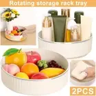 2Pcs Lazy Susan Turntable Organizer 360 Degree Rotating Spice Rack wuzps