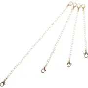 4 Pcs Extender Chain Lobster Clasp Necklace Chains Jewellery Making Bracelet