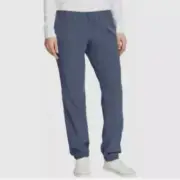NEW Eddie Bauer Women's 12 Fleece-Lined Jogger Pants Blue Polyester Spandex