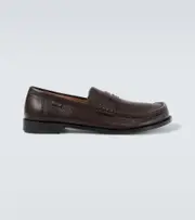 [Loewe] Loewe Campo leather penny loafers AU 7 brown