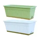 Window Box Planter with Drainage Holes Yard Railing Windowsill Flower Pot