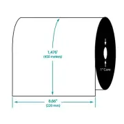 8.66" x 1476' TDW121 Premium Resin Enhanced Wax Barcode Ribbon for Zebra