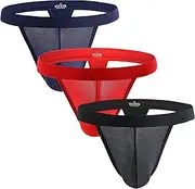 [Vchomi] Men's Cool Breathable Mesh Soft Underwear Thongs Sexy Pouch Underpants