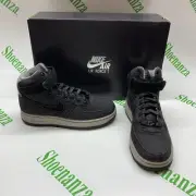 Nike Air Force 1 Hi SE 860544 003 Black Dark Gray Denim Sneakers Shoes Womens 6