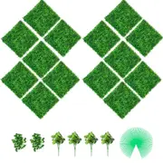 Artificial Boxwood Panels, 14 PCS50.8x50.8cmBoxwood Hedge Wall Panels, PE Artificial Grass Backdrop Wall 4 cm , Privacy Hedge Screen for Decoration of Outdoor, Indoor, Garden, Fence, and