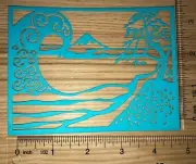 5 TIDAL WAVE cardstock paper die cut embellishments scrapbook / card making