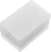DOITOOL 50pcs Blank PVC Pendant Labels for Garment Tags Dual Sided Tags Easy to Hang Sturdy for Retail and Personal Use