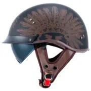 VCOROS Motorcycle Half Helmet Sun Visor Quick Release Buckle DOT Approved for Me