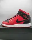 Nike Air Jordan 1 Mid GS Reverse Bred Gym Red Black White 554725 660 GS Sizes