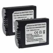 2pcs Battery for CGR-S006E Panasonic Lumix DMC FZ7 FZ8 FZ28 DMC-FZ28 FZ30 FZ30K