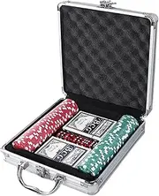 Counting Counters Poker Chips - Safe Poker Chips Poker Sets | Poker Chips Set with Aluminum Case for Texas Hold'em Blackjack Card Club