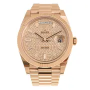 Rolex Daydate 40 Rose Gold Diamond Pave Dial 228235-0036