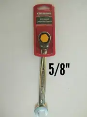5/8" Sidchrome Geared Ratchet Combination Spanner Ring Open End Reversible
