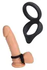 Delay ring for penis and testicles double cock ring penis erection stimulation