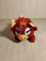 Bark Box Cow Belle Dog Toy Plush Stuffed Crinkle Squeaker Size 5.5 Inches