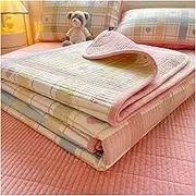 Quilts Twin Full Queen Lightweight Bedspreads Cotton/Flannel Soft Bedding Set Comforter Set Coverlet for All Seasons(Pink C,215x240cm 1 Piece)