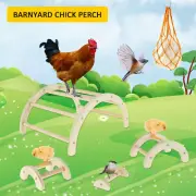 4Pcs Chicken Perch Toys with Net Bag Strong Roosting Bar for Brooder jePmX