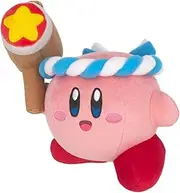 Sanei Boeki KP62 Kirby All Star Collection Plush Toy, Hammer by, Size S, W 6.7 x D 4.5 x H 5.9 in (17 x 11.5 x 15