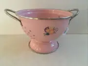 Pink Colander 1 Quart Enamel On Steel New