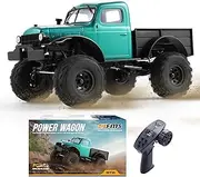 EAZYRC FMS FCX24 Power Wagon 1/24 RC Crawler, Brushless 4x4 RTR Rock Crawler with Metal Suspension, 2-Speed Transmission, PC Hard Body – RC Car for Adults and Gift