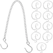 BESTYASH 10Pcs Hanging Chains with Hooks for Bird Feeders Ornaments Billboards Heavy Duty Versatile Design for Home Decor and Outdoor Use