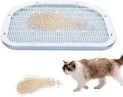 Kezvmhy Toilet Step, Cat Toilet Trapping Mat - Tall Washable Stair Pad Carpet Floor Tray for Indoor, Apartment, Living Room, Corner, Elderly Kittens