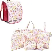 COLORFUL CANDY STYLE Laura Ashley NU100400 School Entrance School Entrance 6-Piece Set, Lesson Bag, Shoe Case, Drawstring Bag, Gymnastics Clothing Bag, Lunch Bag, Cup Bag, Small Storage Bag, School