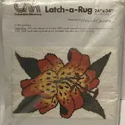 1979 Columbia-Minerva Latch A Rug “Tiger Lilies” By Meredith Gladstone 24x34”