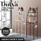 Dutxa 3 Tier Over Toilet Storage Shelf Rack Stand Washing Machine Steel Shelves